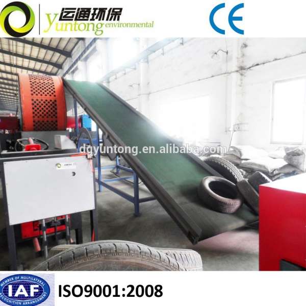 Fully automatic waste tyre recycling plant with complete environmental protection device