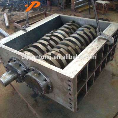 Tire recycling Equipment Rubber Shredder Tyre Crusher Two Motors