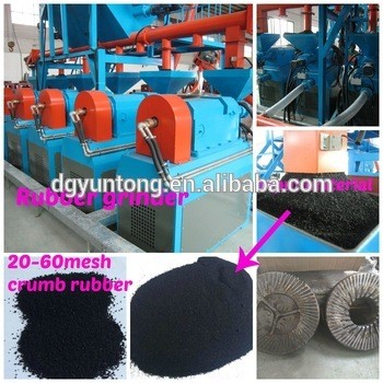 rubber granules grinding into rubber powder processing machine